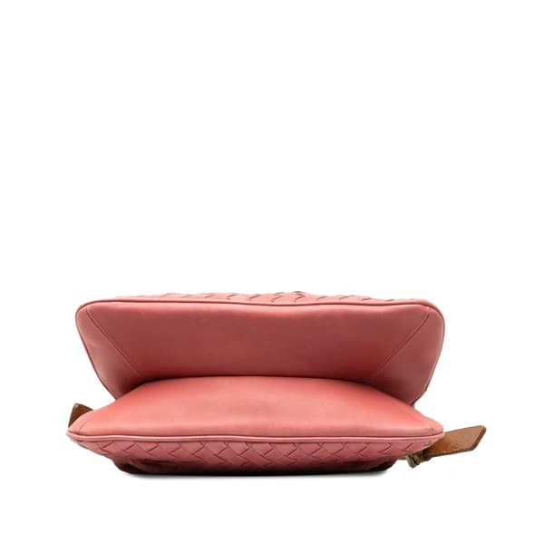 Pre-owned Bottega Veneta Intrecciato Crossbody Pink