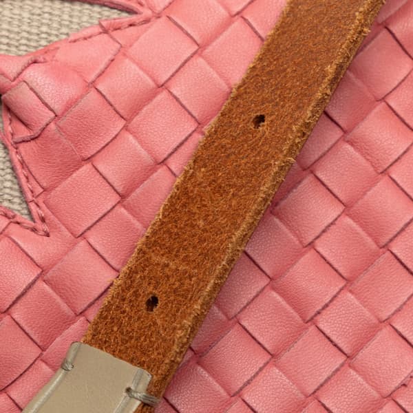 Pre-owned Bottega Veneta Intrecciato Crossbody Pink
