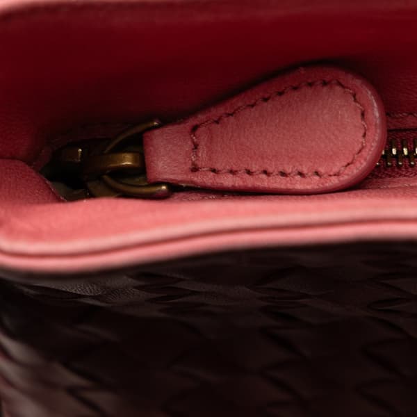 Pre-owned Bottega Veneta Intrecciato Crossbody Pink
