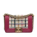 Pikkukuva 1 / 9: Pre-owned Chanel Small Tweed Boy Bag Pink