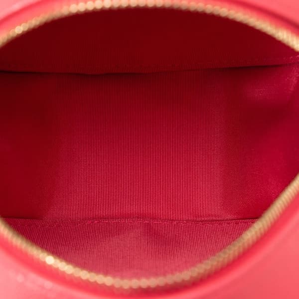 Pre-owned Chanel Caviar 19 Round Clutch With Chain Pink