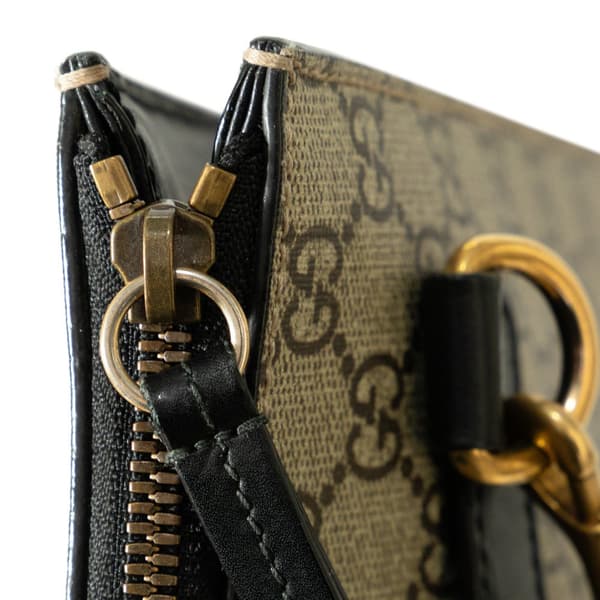 Pre-owned Gucci GG Supreme Angry Cat Crossbody Bag Brown