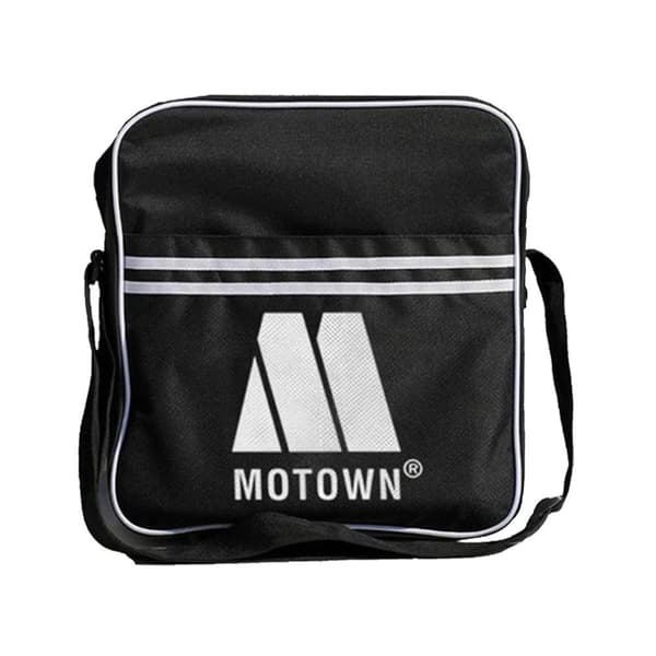 RockSax Logo Motown Zip Top Messenger Bag Black/White One Size