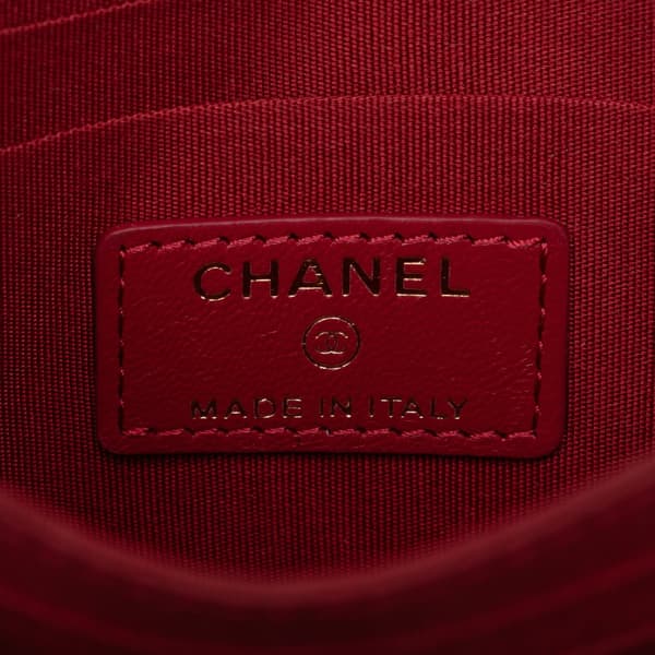 Pre-owned Chanel Lambskin Romance Wallet On Chain Black