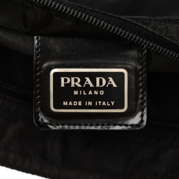 Pre-owned Prada Tessuto Zip Top Crossbody Black