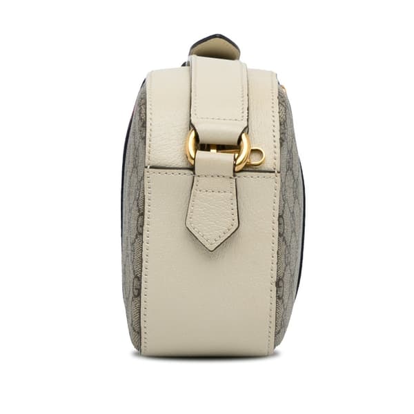 Pre-owned Gucci GG Supreme Ophidia Crossbody Bag Brown