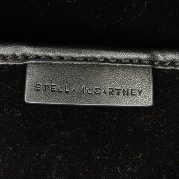 Pre-owned Stella McCartney Mini Crystal Monogram Round Crossbody Black