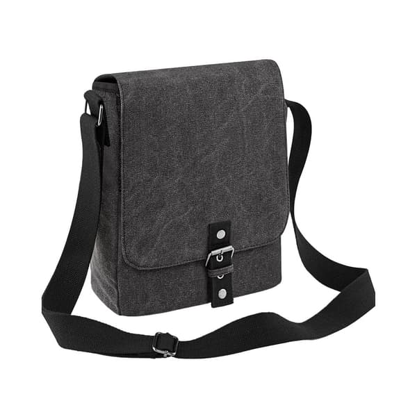 Quadra Reporterväska i canvas Vintage Black One Size
