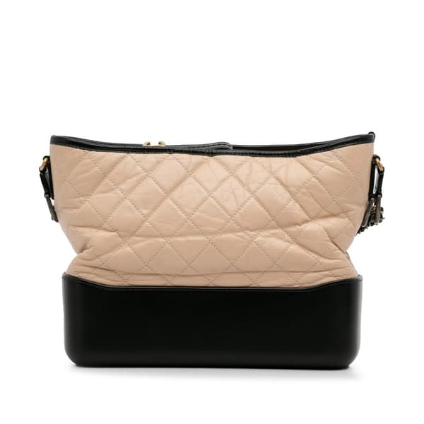 Pre-owned Chanel Medium Bicolor Lambskin Gabrielle Crossbody Brown