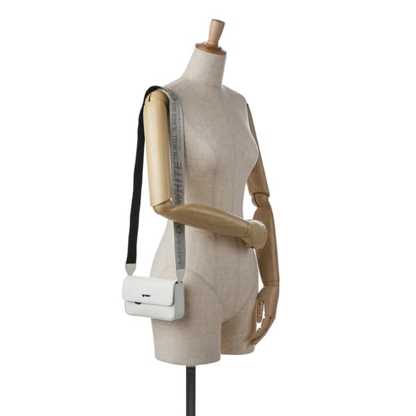 Pre-owned Off-White Leather Crossbody bag White