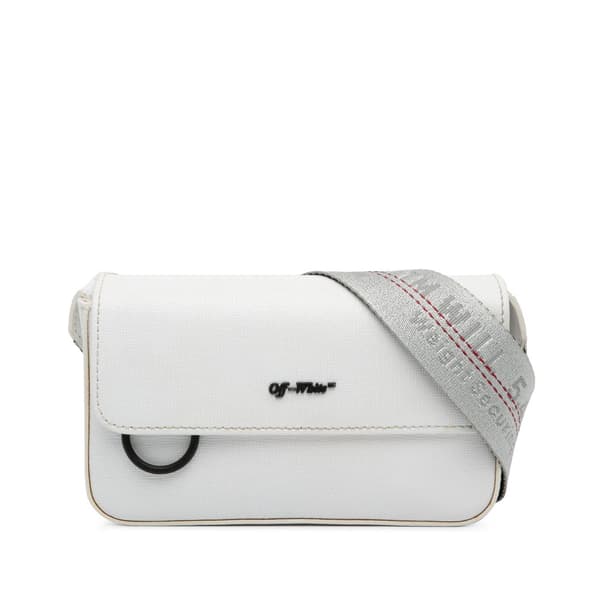 Pre-owned Off-White Leather Crossbody bag White