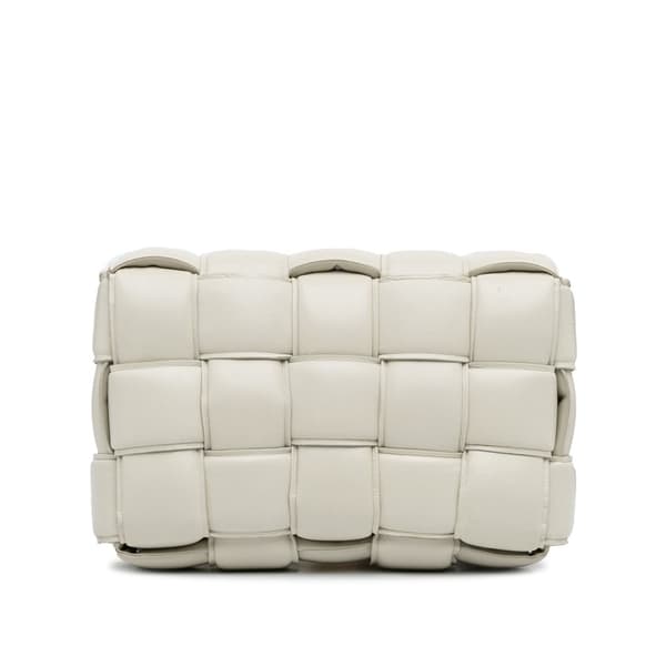 Pre-owned Bottega Veneta Nappa Intrecciato Padded Cassette Crossbody White