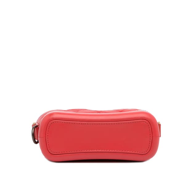 Pre-owned Chanel Small Chevron Lambskin Gabrielle Crossbody Red