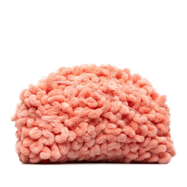 Pre-owned Bottega Veneta Chenille The Mini Pouch Pink