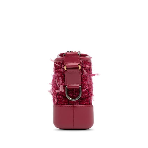 Pre-owned Chanel Small Tweed Gabrielle Crossbody Red