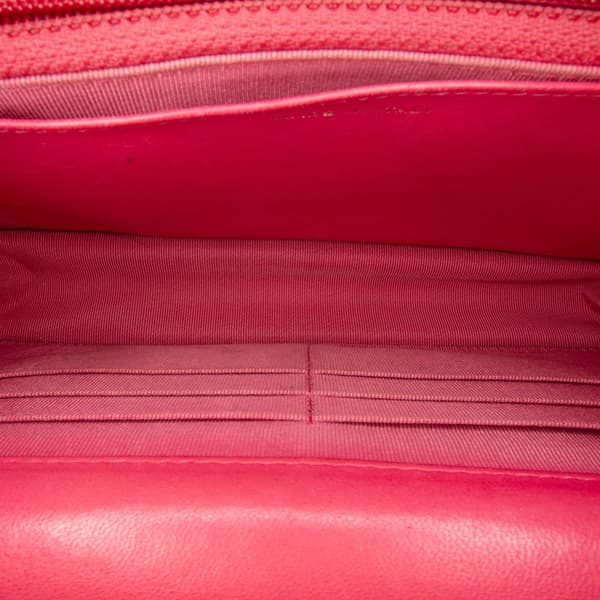 Pre-owned Chanel Classic Lambskin Wallet on Chain Pink