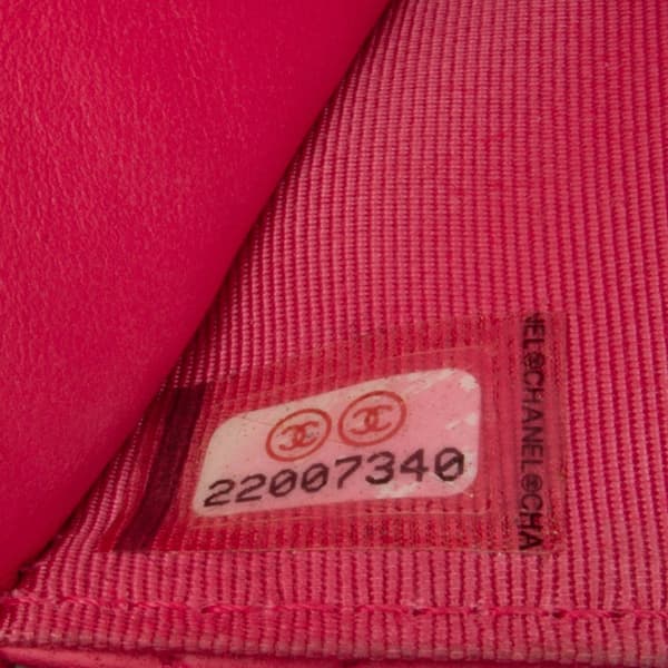 Pre-owned Chanel Classic Lambskin Wallet on Chain Pink
