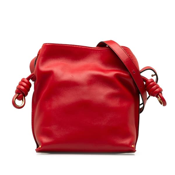 Pre-owned LOEWE Small Flamenco Knot Red