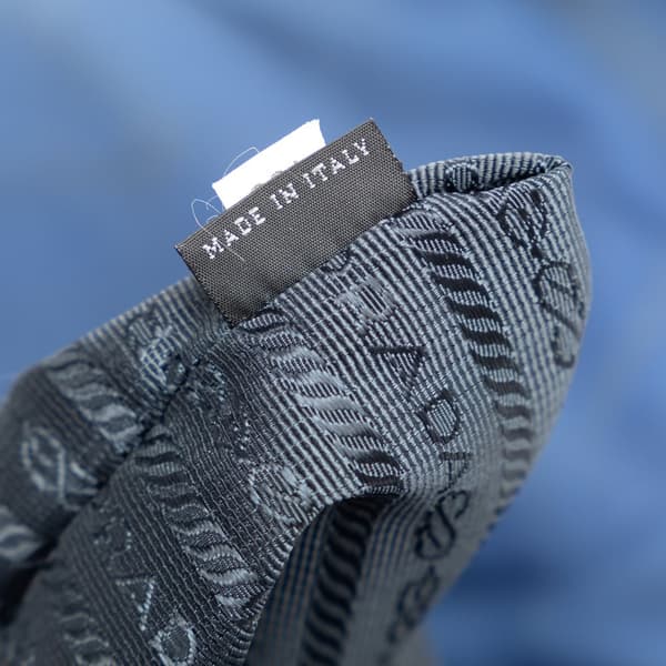 Pre-owned Prada Tessuto Zip Buckle Messenger Bag Blue