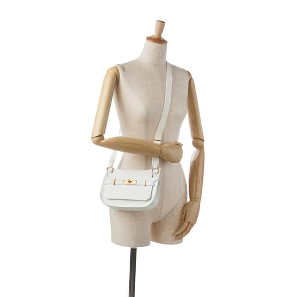 Pre-owned Hermès Evercolor Mini Jypsiére White