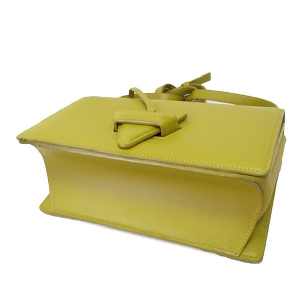 Pre-owned LOEWE Small Leather Barcelona Crossbody Yellow