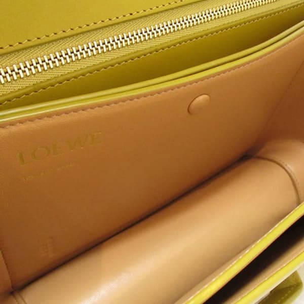 Pre-owned LOEWE Small Leather Barcelona Crossbody Yellow