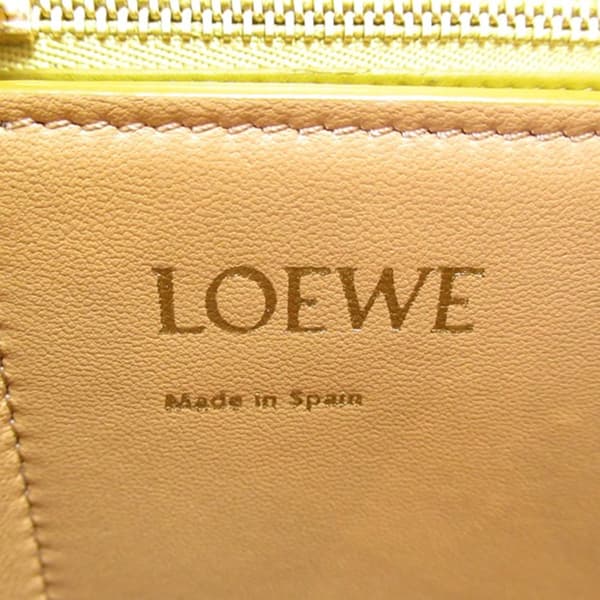 Pre-owned LOEWE Small Leather Barcelona Crossbody Yellow