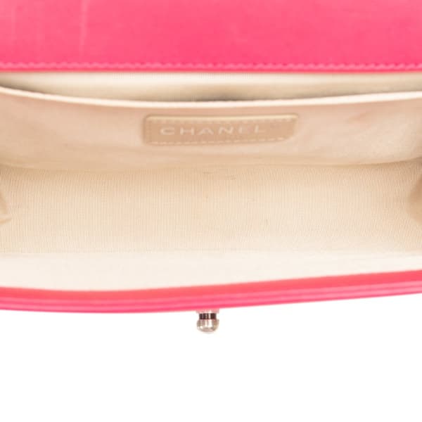 Pre-owned Chanel Old Medium Quilted Lambskin Boy Flap Pink