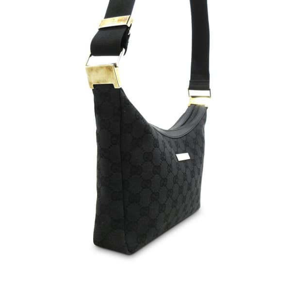 Pre-owned Gucci GG Canvas Crossbody  Black