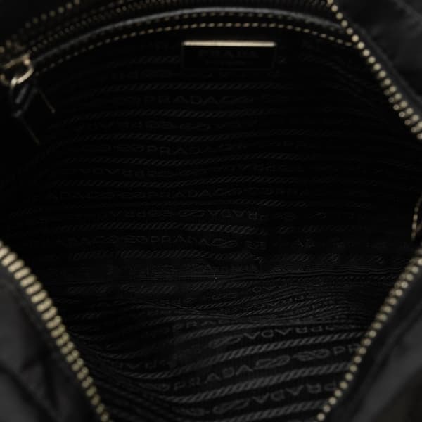 Pre-owned Prada Tessuto Zip Top Crossbody Black