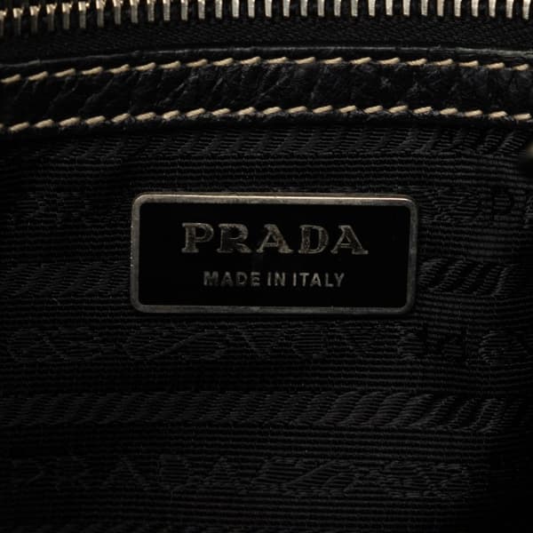 Pre-owned Prada Tessuto Zip Top Crossbody Black