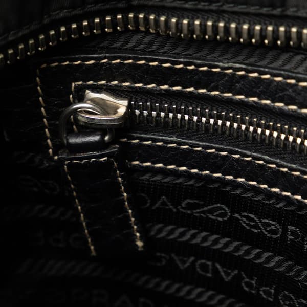 Pre-owned Prada Tessuto Zip Top Crossbody Black