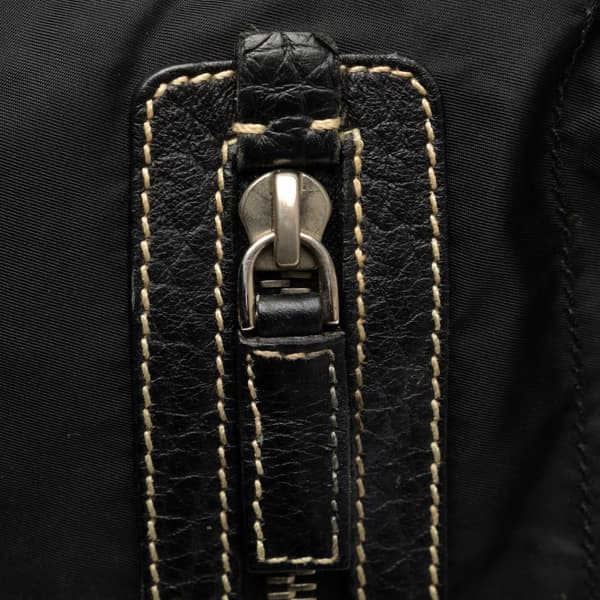 Pre-owned Prada Tessuto Zip Top Crossbody Black