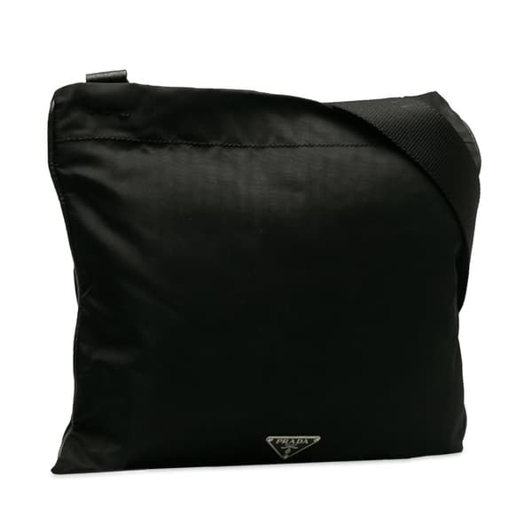 Pre-owned Prada Tessuto Zip Top Crossbody Black