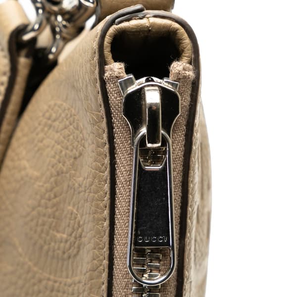 Pre-owned Gucci Medium Jumbo GG Embossed Messenger Bag Brown