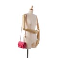 Miniatyrbild 9 av 10: Pre-owned Chanel Mini Square Classic Lambskin Pearl Crush Single Flap Pink