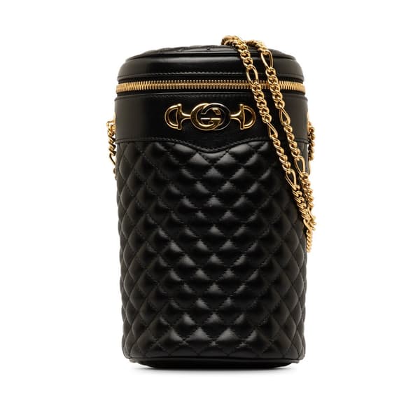 Pre-owned Gucci Zumi Cylindrical Black