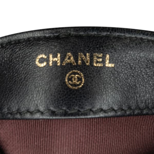 Pre-owned Chanel Lambskin Tech Me Out Clutch With Chain Black