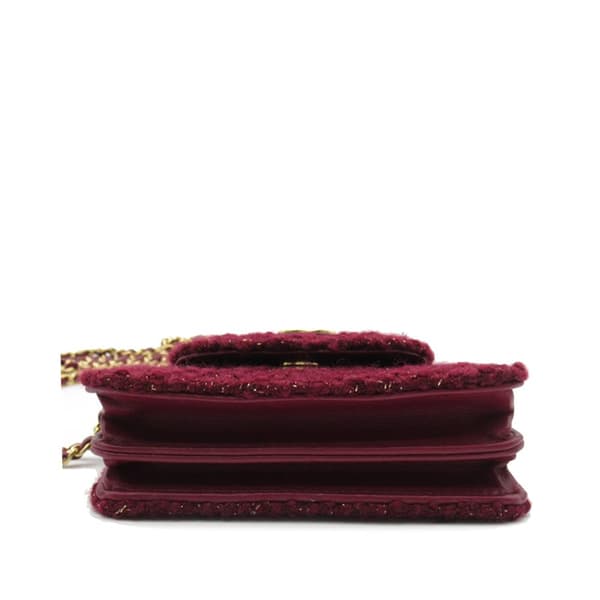 Pre-owned Chanel CC Tweed Crossbody Red
