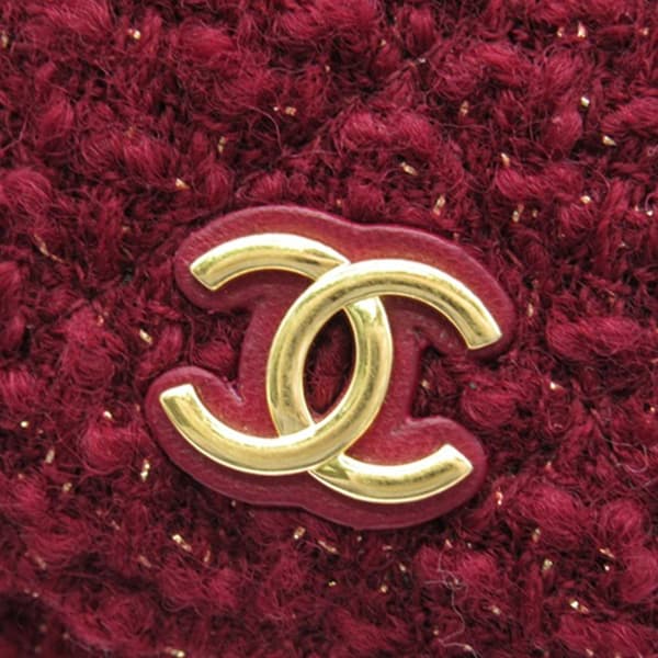 Pre-owned Chanel CC Tweed Crossbody Red
