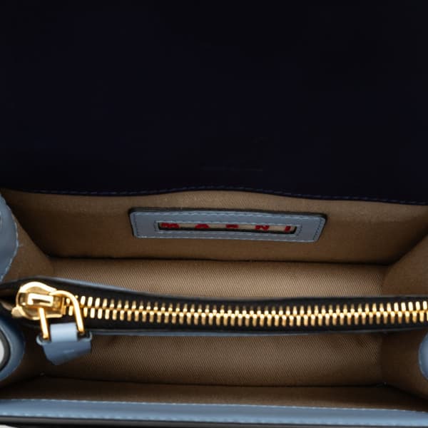 Pre-owned Marni Mini Bicolor Trunk Bag Blue