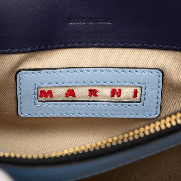 Pre-owned Marni Mini Bicolor Trunk Bag Blue