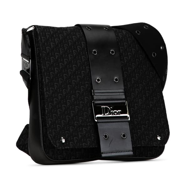Pre-owned Dior Oblique Canvas Street Chic Crossbody Black