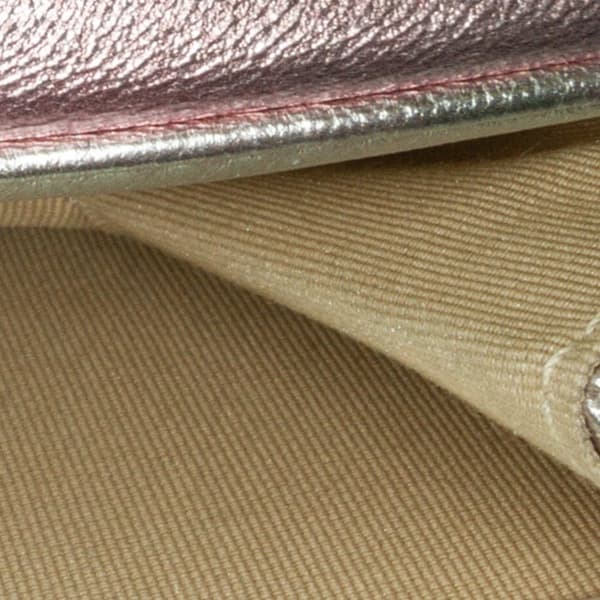 Pre-owned Chanel Mini Metallic Lambskin Like a Wallet Flap Bag Pink