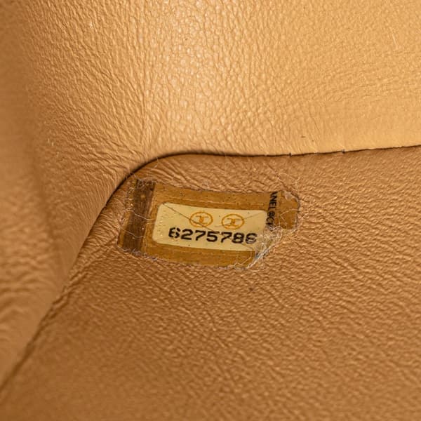 Pre-owned Chanel Mini Square Classic Lambskin Single Flap Brown