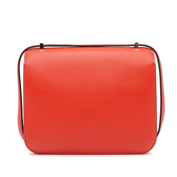 Pre-owned Hermès Mini Evercolor Constance Optique 18 Red
