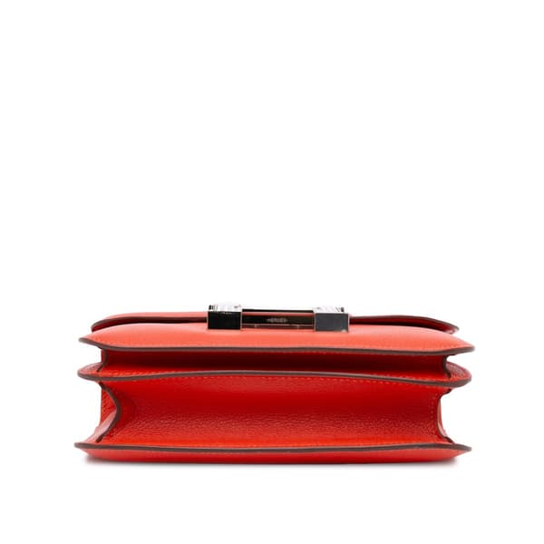 Pre-owned Hermès Mini Evercolor Constance Optique 18 Red