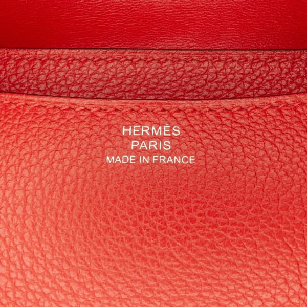 Pre-owned Hermès Mini Evercolor Constance Optique 18 Red