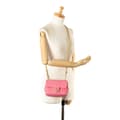 Miniatyrbild 9 av 9: Pre-owned Chanel Mini Square Lambskin Pearl Samba Flap Pink