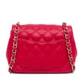 Miniatyrbild 3 av 10: Pre-owned Chanel Mini Square Classic Lambskin Single Flap Red